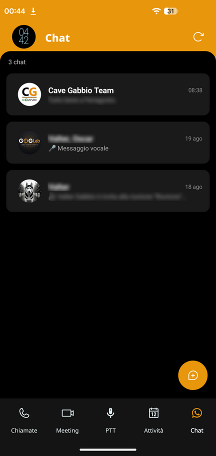 Elenco delle chat di squadra