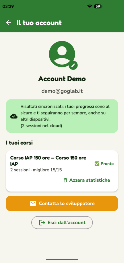 Account sincronizzato